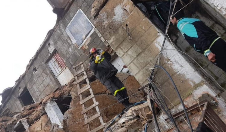 Two-floor building partially collapses in Beirut's suburbs