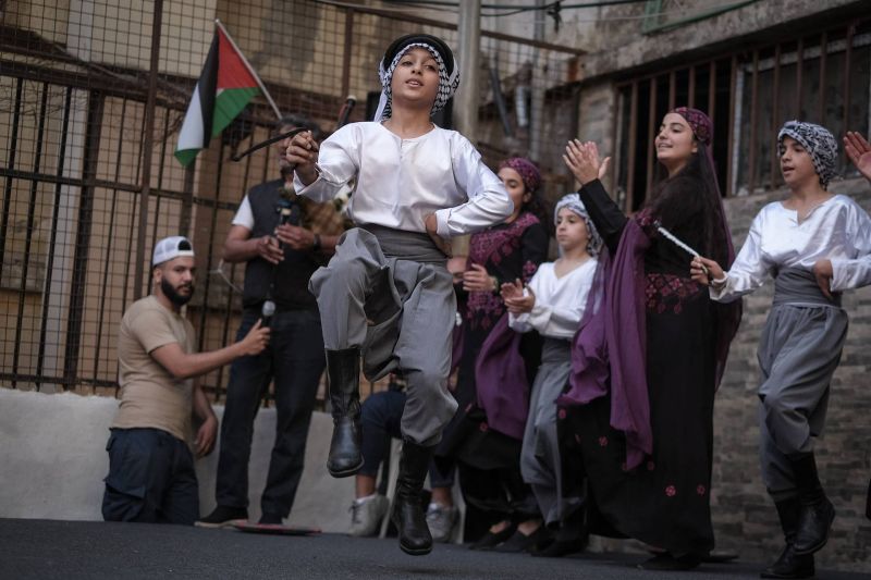 Lines and circles: Palestinian dabke group in Beirut manifests a return home