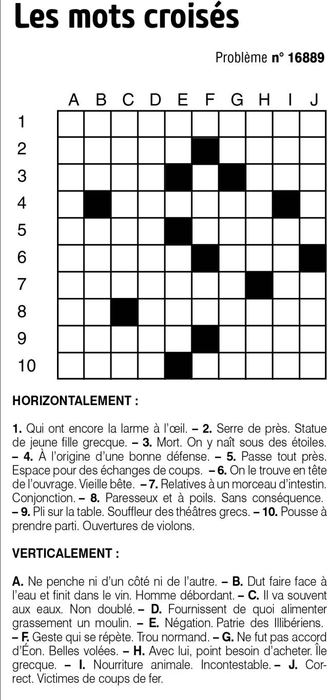 Les mots croisés