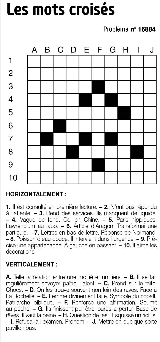 Les mots croisés