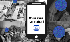 Des profils israéliens sur Tinder géolocalisés au Liban. Illustration Guilhem Dorandeu