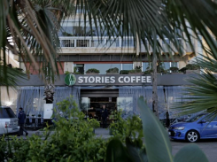 Une branche de Stories Coffee à Aïn el-Mraïssé, à Beyrouth, le 18 février 2024. Photo Matthieu Karam