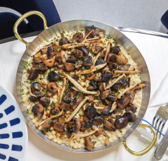 Yasmina Hayek's wild mushroom moghrabieh, a tasty alternative to pasta.