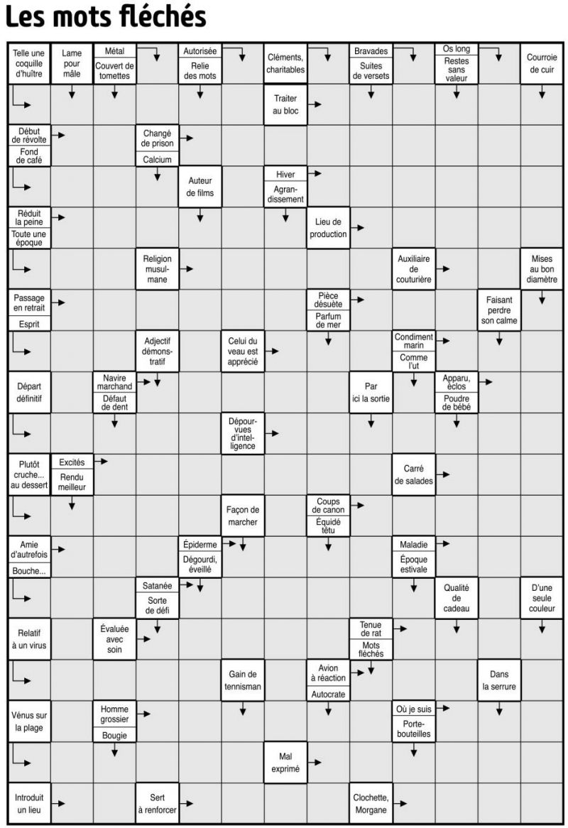 Les mots fléchés