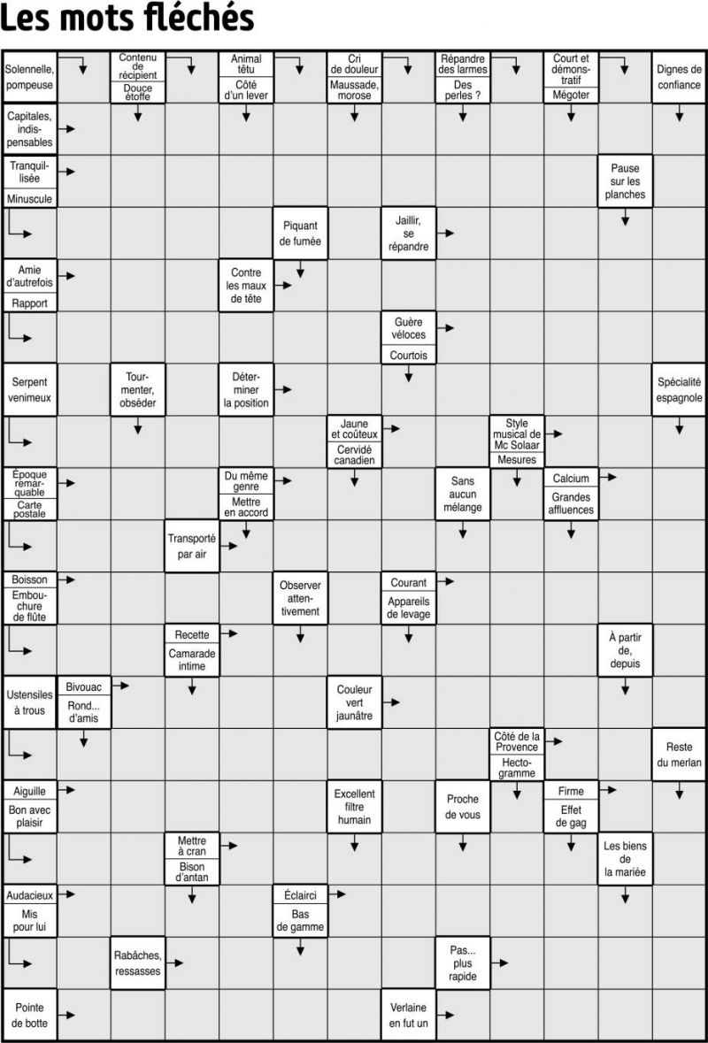 Les mots fléchés