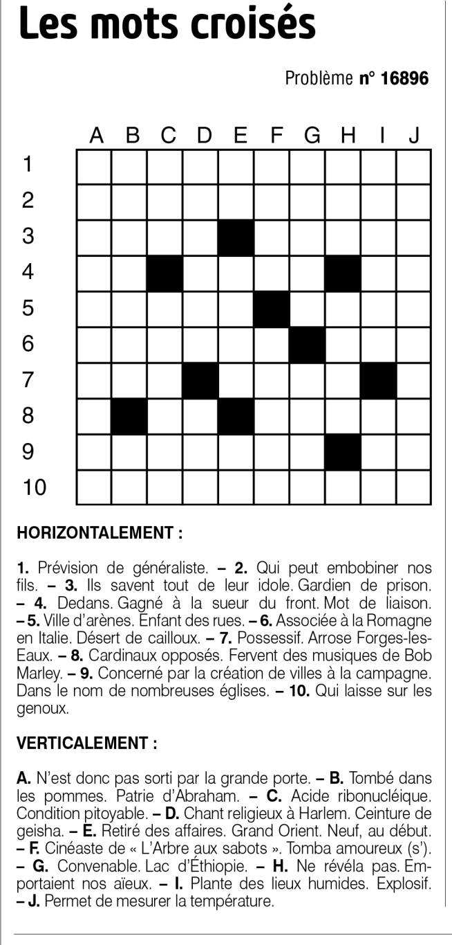 Les mots croisés