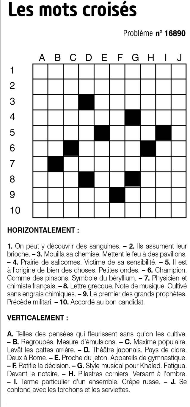 Les mots croisés