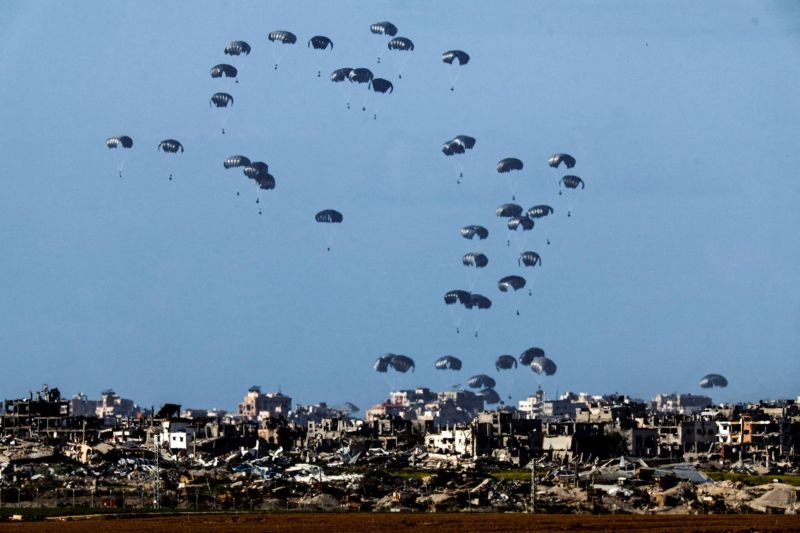 Nouveau largage aérien d'aide à Gaza, annoncent les Etats-Unis