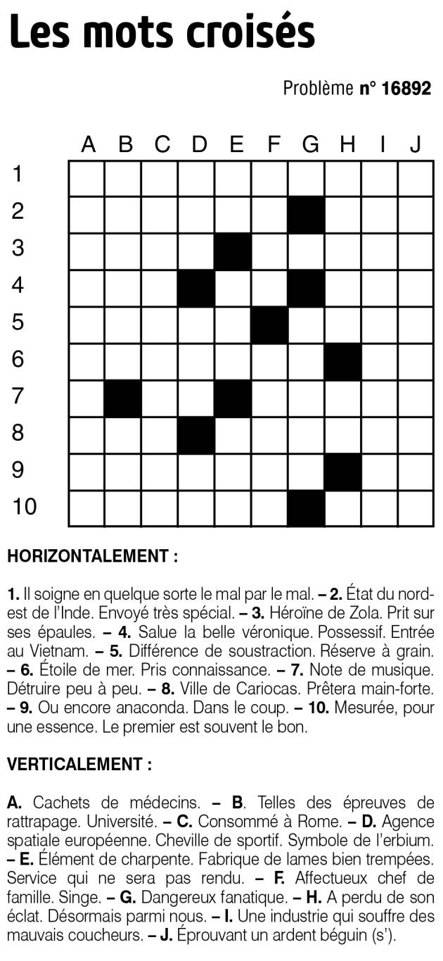 Les mots croisés