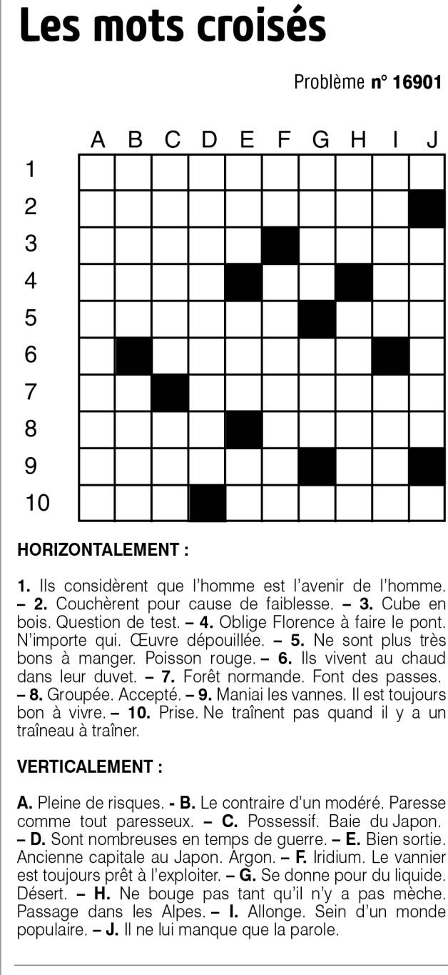 Les mots croisés
