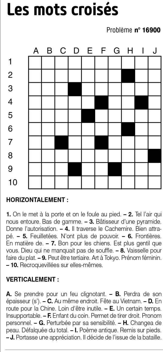 Les mots croisés