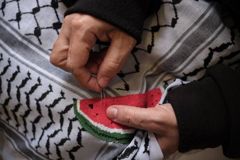 For traditional Palestinian embroiderers, a quiet ‘resistance’ of art amid war