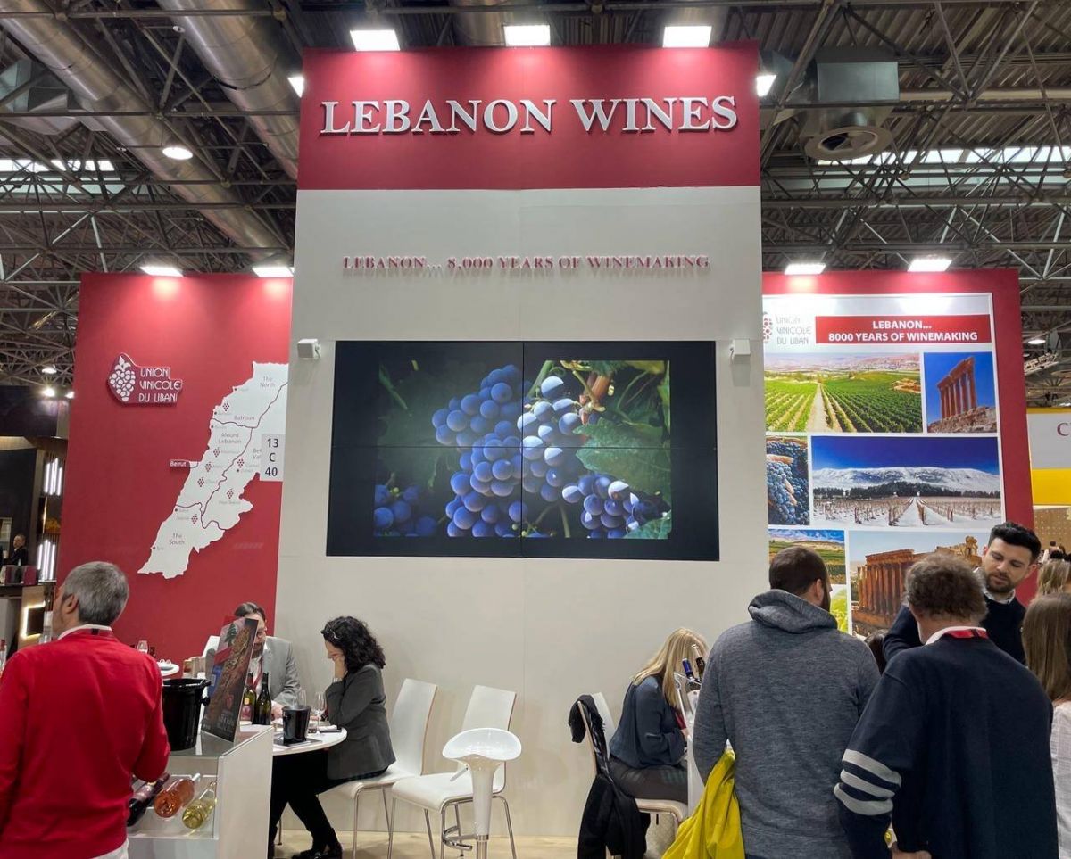 Le stand de l’Union vinicole du Liban à Düsseldorf