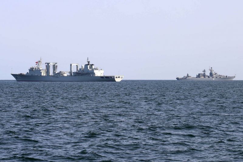 Chinese, Russian warships join naval exercise with Iran