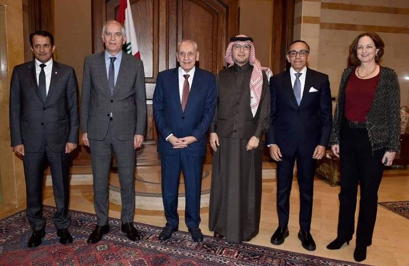 Quintet's ambassadors continue tour of Lebanese political leaders