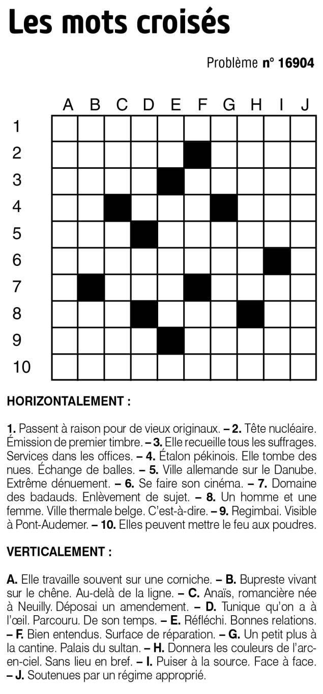 Les mots croisés