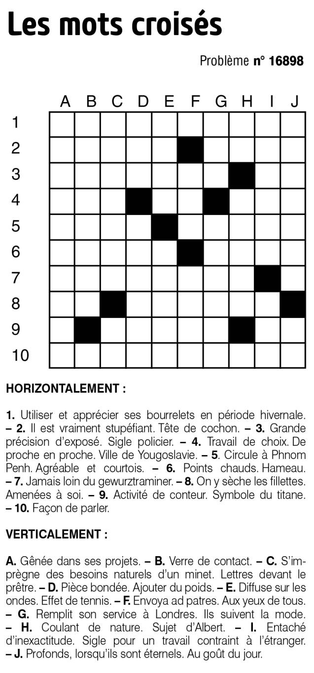 Les mots croisés