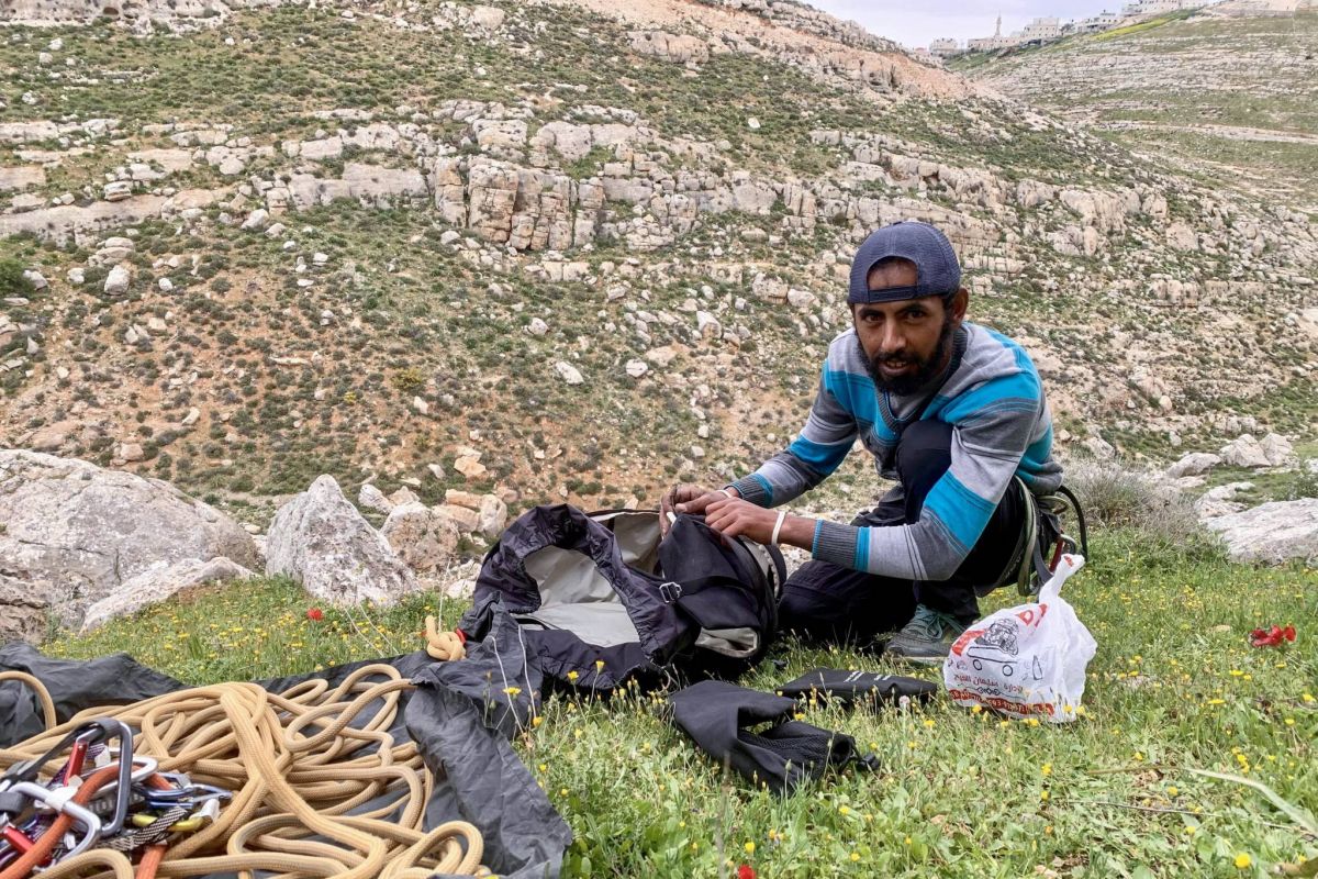 Palestinian climbers defy wartime obstacles to scale West Bank cliffs