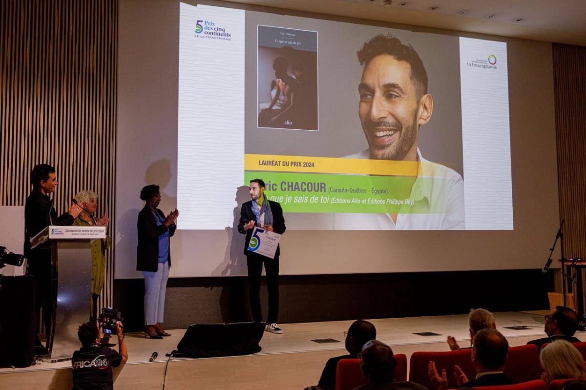 Le prix des Cinq continents à Eric Chacour