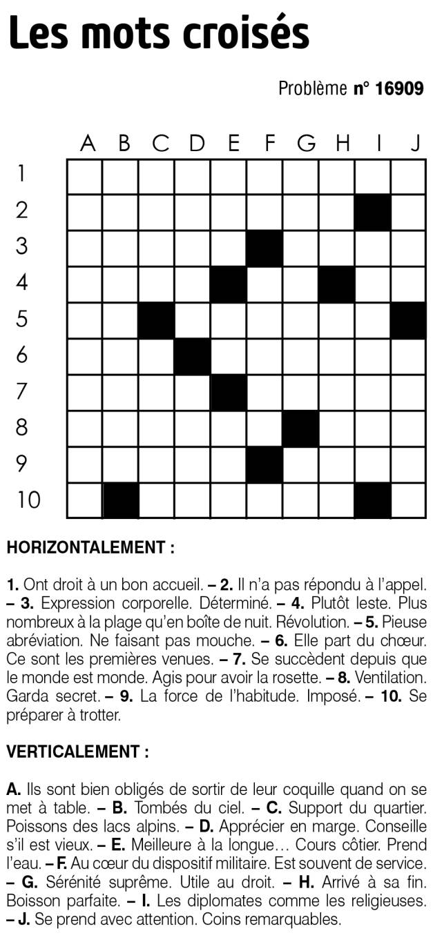 Les mots croisés