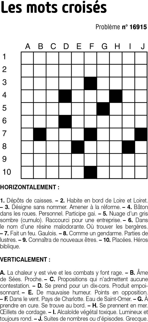 Les mots croisés