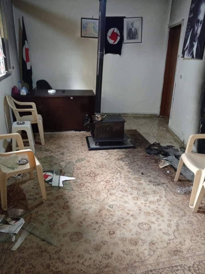 Unknown persons damage Syrian Social Nationalist Party office in Bekaa