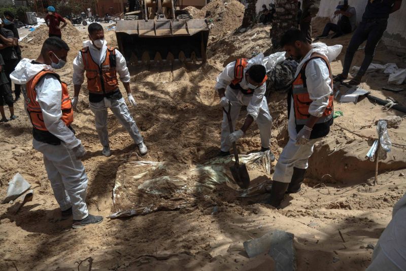 Mass graves in Gaza 'a blatant indication of a massacre'