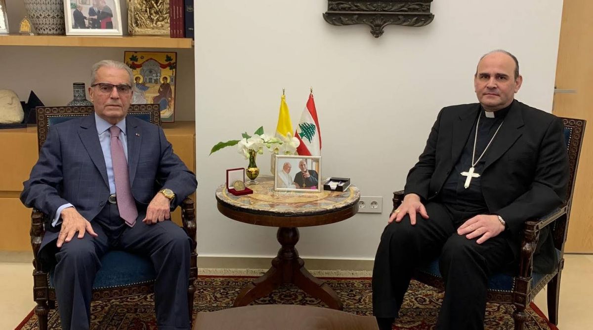 Wadih el-Khazen chez le nonce apostolique