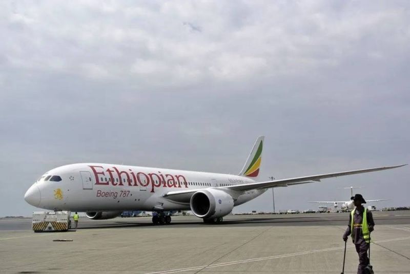 Why did an Ethiopian airlines plane land at Beirut airport with the words 'Tel Aviv' on it?