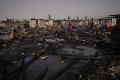 Le camp Hamed el-Hassan de Zahlé, ravagé par les flammes, le 22 avril 2024.Mohammad Yassine/L'Orient-Le Jour