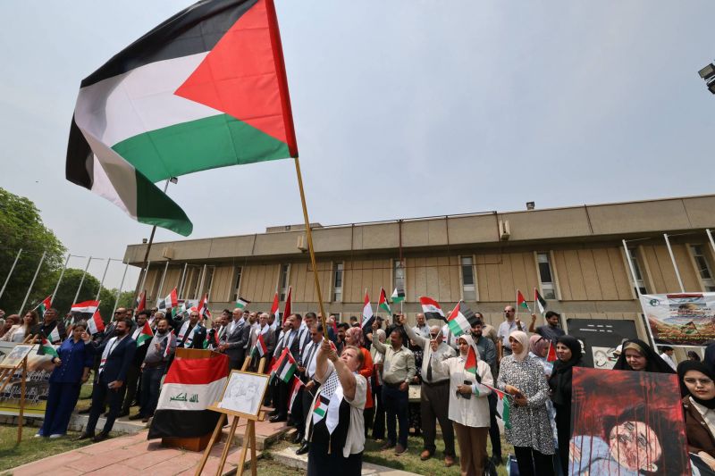Iraq students rally for Gaza and US campus protests