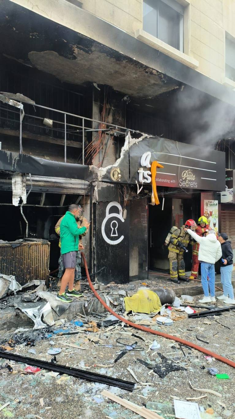 Beirut Fire Brigade addresses 'speculation' surrounding cause of fire at Pizza Secret restaurant
