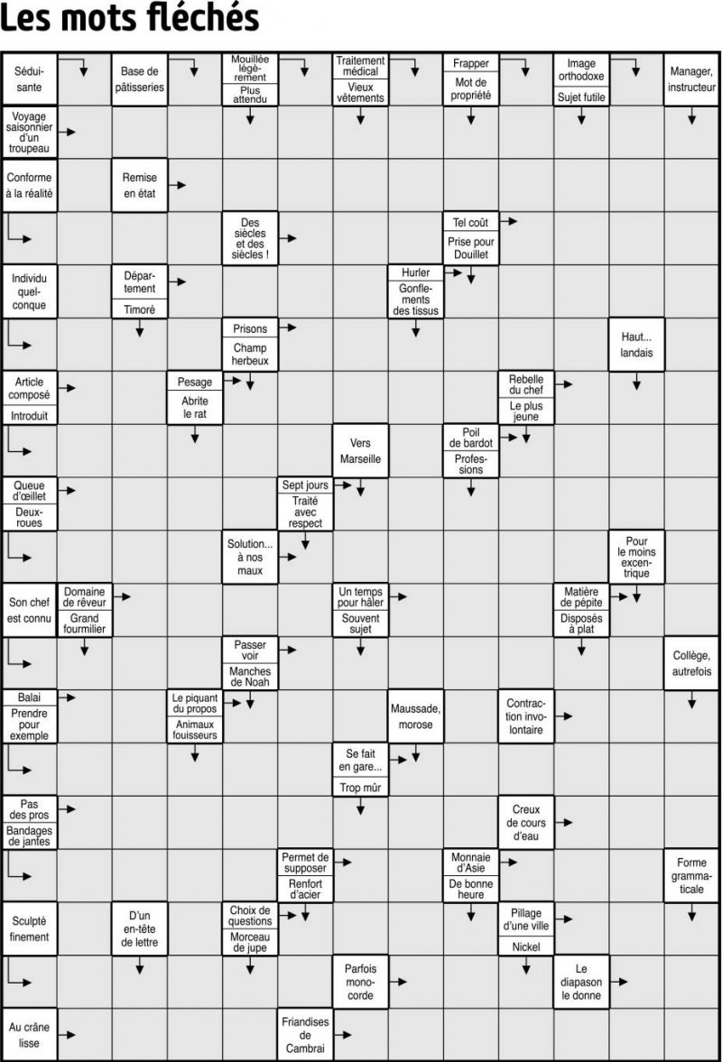 Les mots fléchés