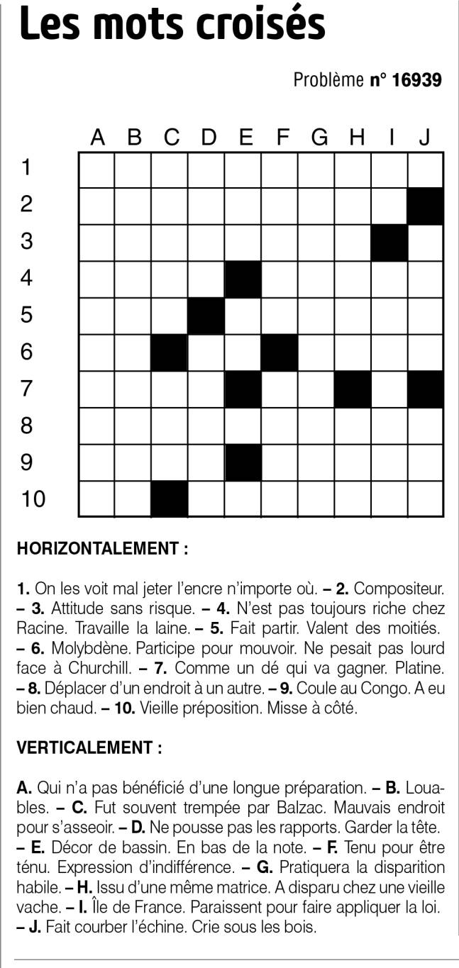 Les mots croisés