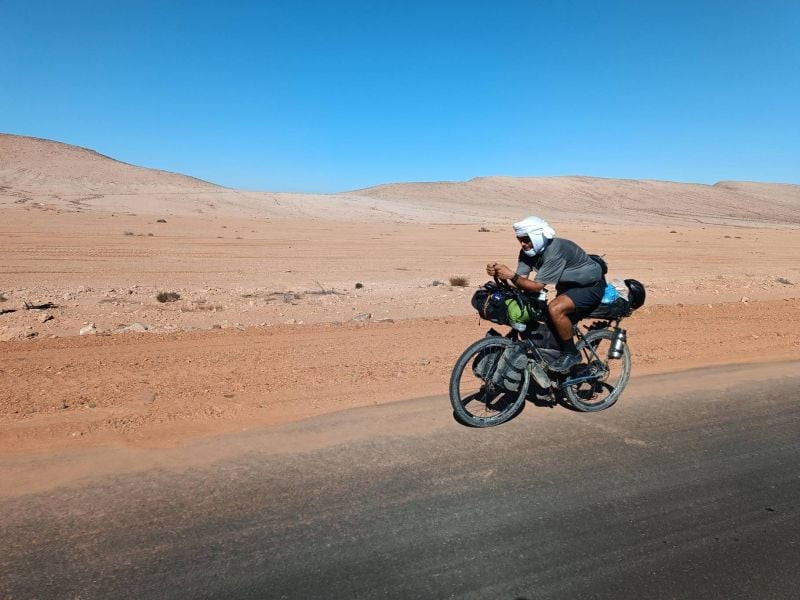‘No drama, mama’: Lebanese cyclist conquers Europe and Africa on two wheels