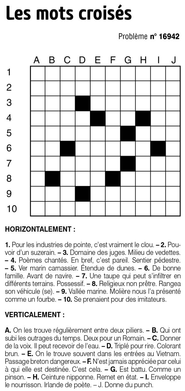 Les mots croisés