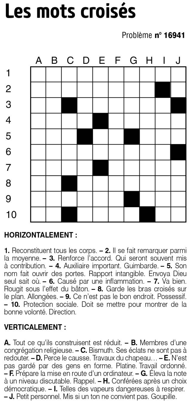 Les mots croisés