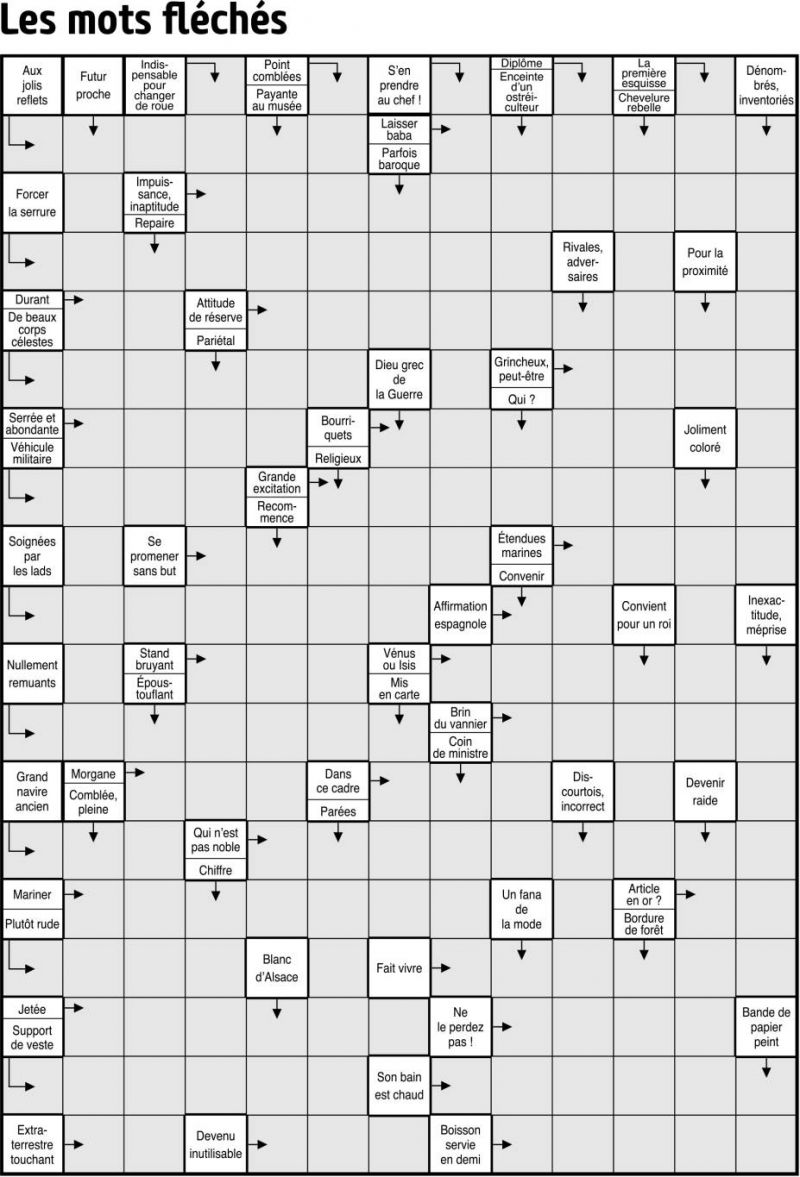 Les mots fléchés
