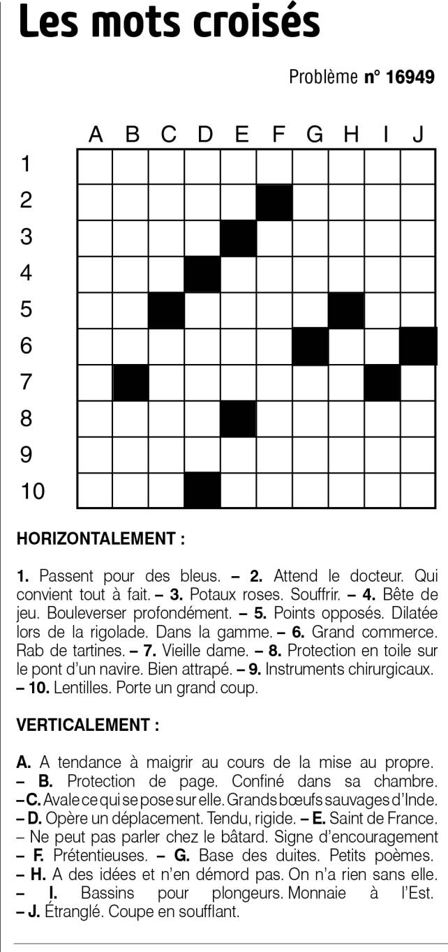 Les mots croisés