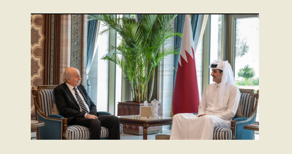 Joumblatt reçu par l’émir du Qatar à Doha Joumblatt reçu par l’émir du Qatar à Doha