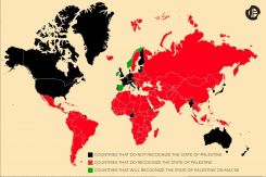Map showing which countries have recognized, and are due to recognize the State of Palestine. (Illustration: Jaimee Haddad/L'Orient Today)