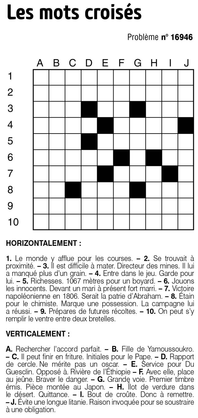 Les mots croisés