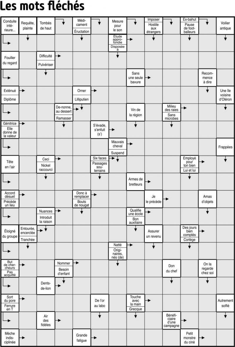 Les mots fléchés