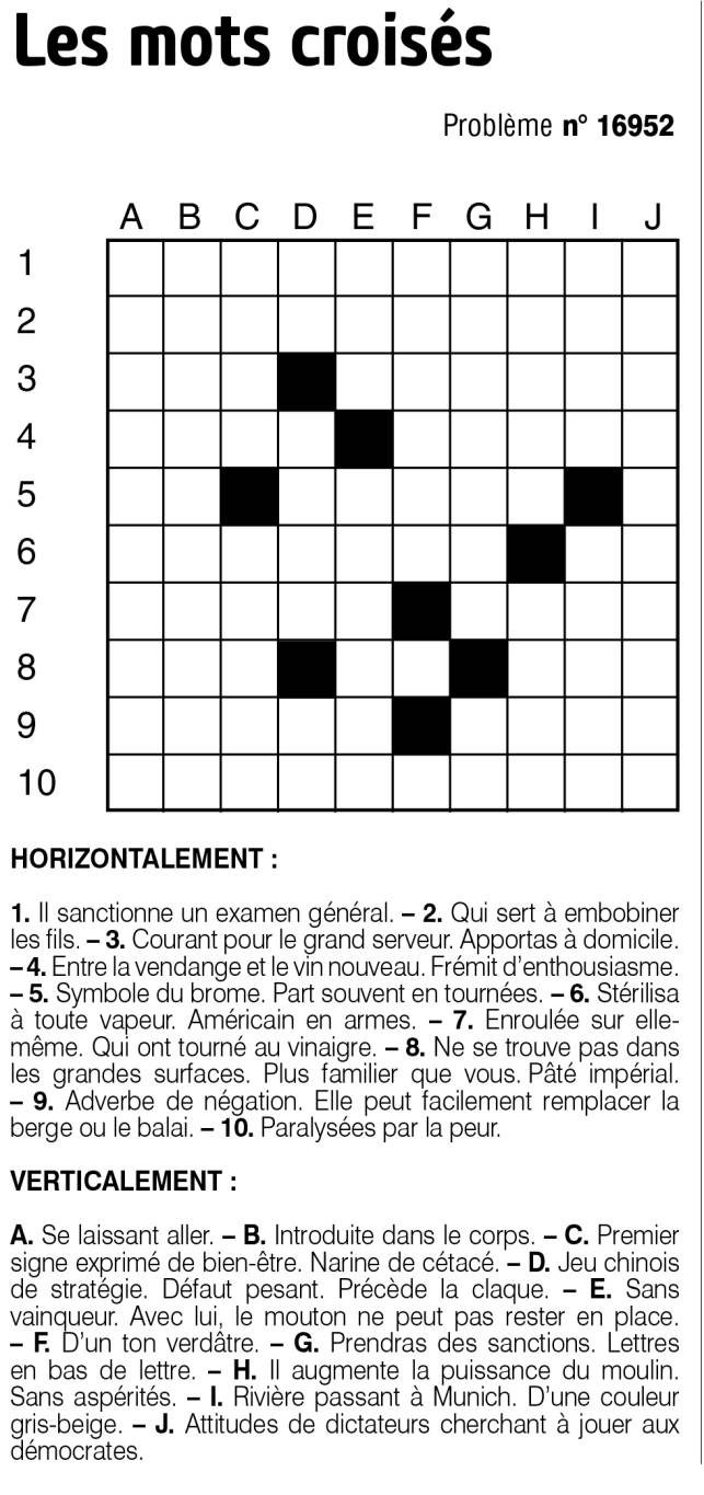 Les mots croisés