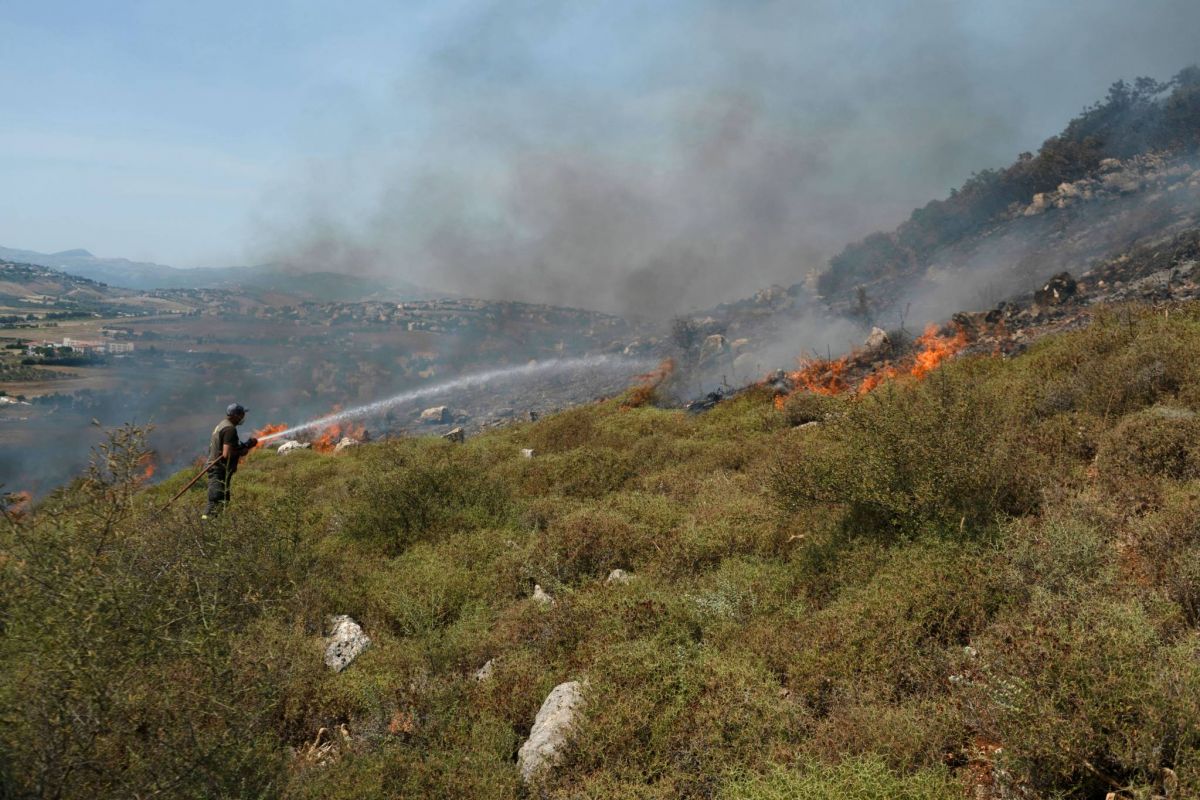 Forest fires blaze in north Israel after rockets launched from Lebanon Forest fires blaze in north Israel after rockets launched from Lebanon