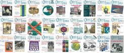 Les couvertures des 27 numéros de « L'Orient-Express », magazine mensuel de « L'Orient-Le Jour », parus entre novembre 1995 et février 1998. Images aimablement fournies par Omar Boustany. Photomontage de Guilhem Dorandeu.