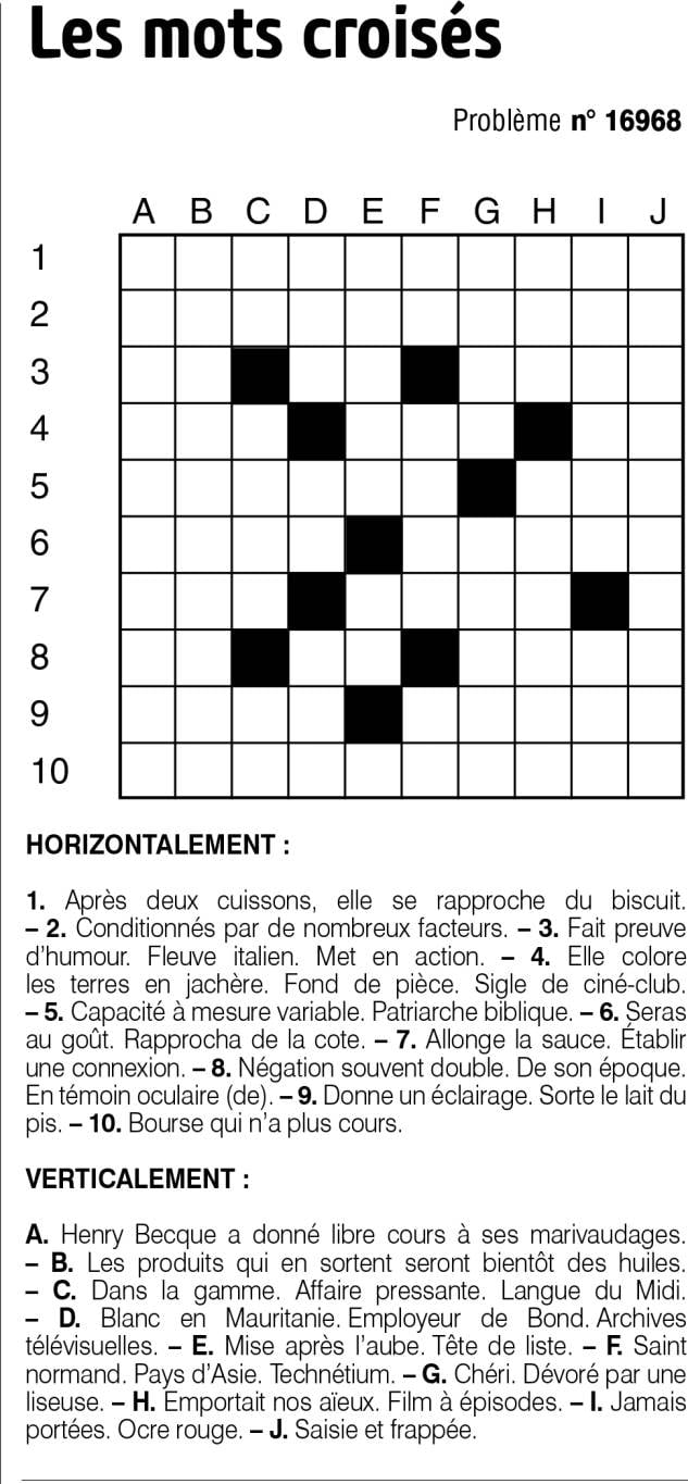 Les mots croisés