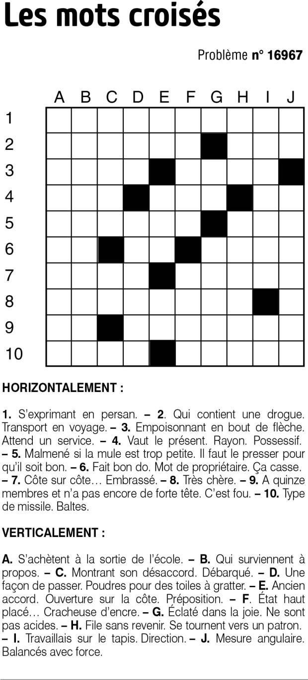 Les mots croisés