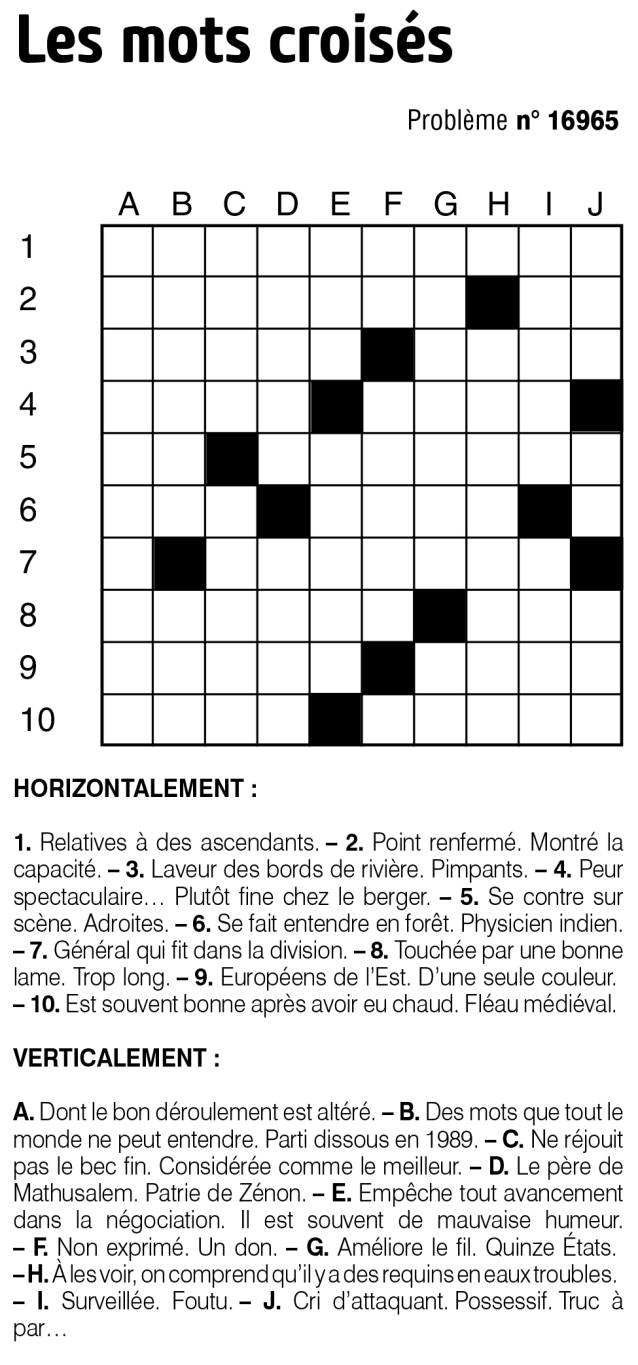 Les mots croisés