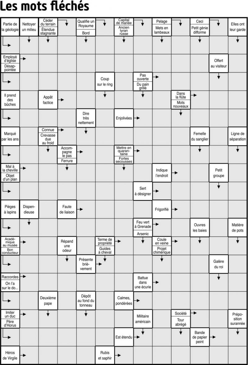 Les mots fléchés